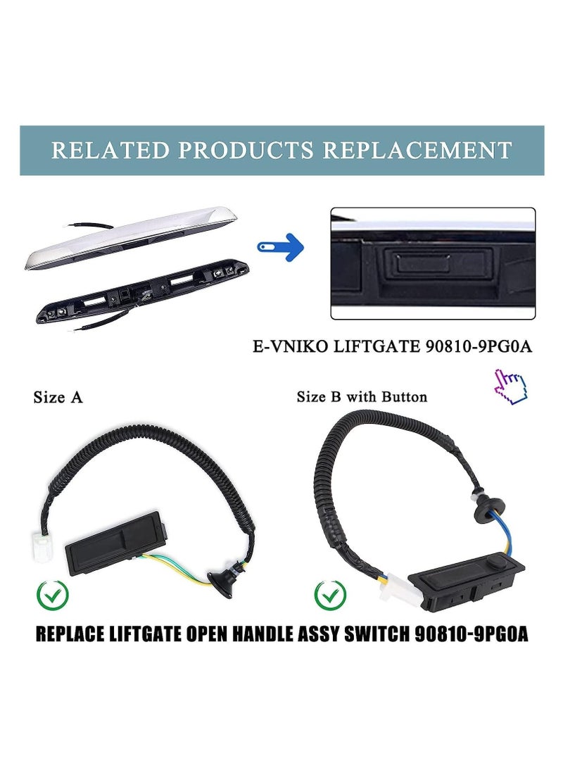 MUNTAQI High-Quality and Reliable Rear Liftgate Trunk Open Release Switch for Nissan Pathfinder 2014-2019 √¢‚Ç¨‚Äú Compatible Replacement for Tailgate Lid Switch 25380-3JA0A - Image 3