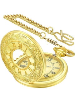 NIBEMINENT Vintage Metal Analog Pocket Watch Unisex Casual Style 