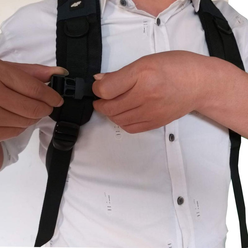 Amlrt HDHYK 2 Pack Backpack Chest Strap- Nylon - Adjustable Universal (Black) - Image 3