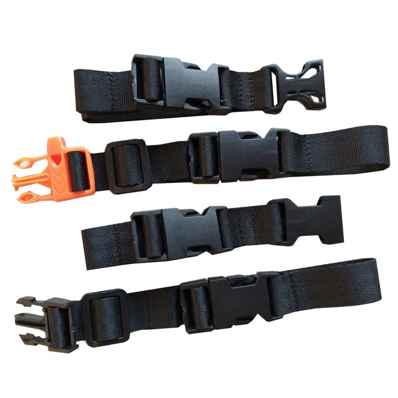 Amlrt HDHYK 2 Pack Backpack Chest Strap- Nylon - Adjustable Universal (Black) - Image 1