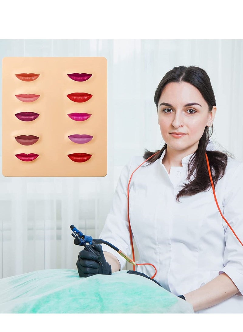 Excefore Lip Practice Skin, 3 Pcs 3D Microblading Silicone Fake Skins for Lips Permanent Makeup - Image 5