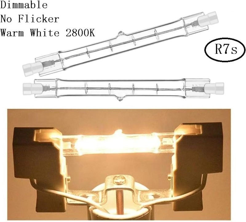 R7S Halogen Bulb 2800K Warm White - 100W to, 230V, 118MM- 5PCS - Image 4