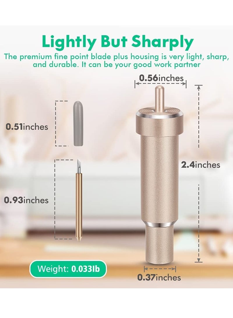 SYOSI Fine Spot Cutting Blades, Cutting Plotter Accessories Knife Holder Housing Manufacturing Fabric Blades for  Maker, Maker 3, Explore, Explore One/ Air, Explore Air 2/ 3 for Flat, Vinyl, Faux Leather  - Image 5