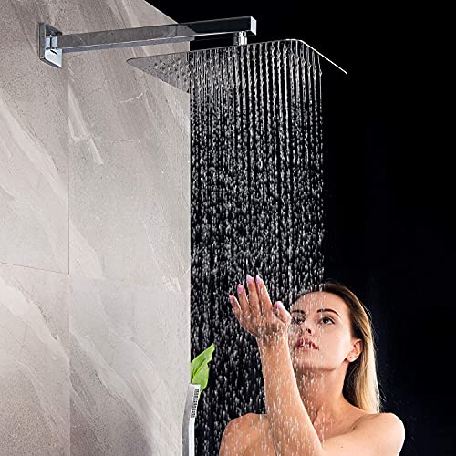 InArt SS-304 Grade Wall Mounted Square Rainfall Overhead Shower With Arm, Chrome Finish (4" x 4" Inch) - Image 1