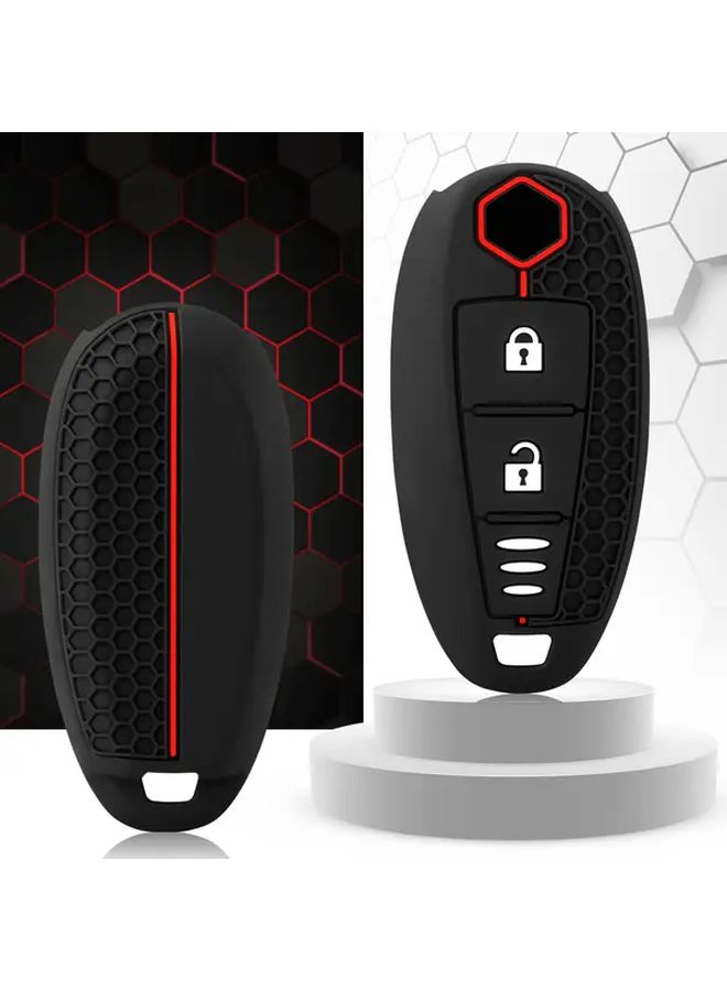Black Silicone Car Smart Key Cover Protector Case Bag For Suzuki Swift Vitara Baleno Ertiga Ciaz Ignis SX4 S Cross Kizashi - Image 1