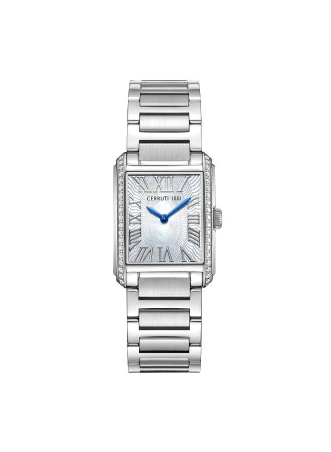 شيروتي 1881 Rendena 24.5mm White Mother-of-pearl Dial Quartz Analog Watch For Women