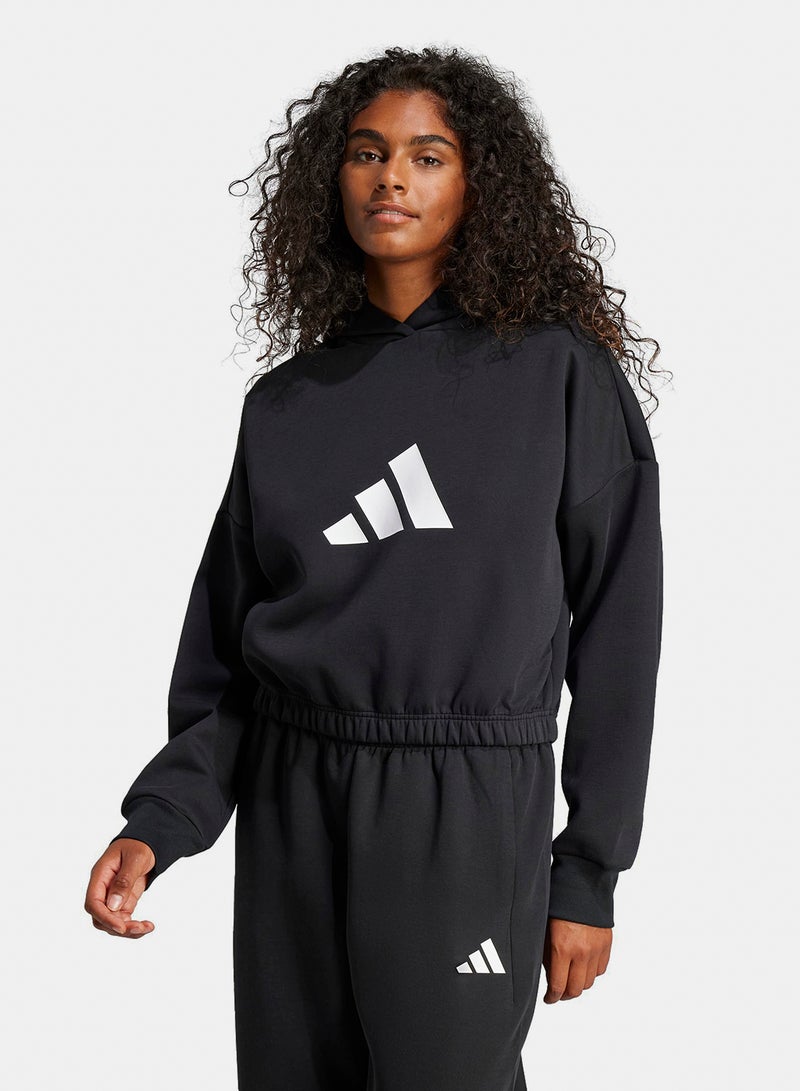 Adidas Future Icons Three Bar Hoodie - Image 1