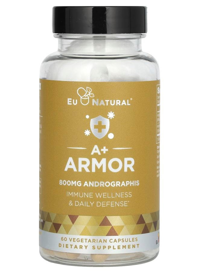 Eu Natural A + Armor 800 mg 60 Vegetarian Capsules (400 mg per Capsule) 