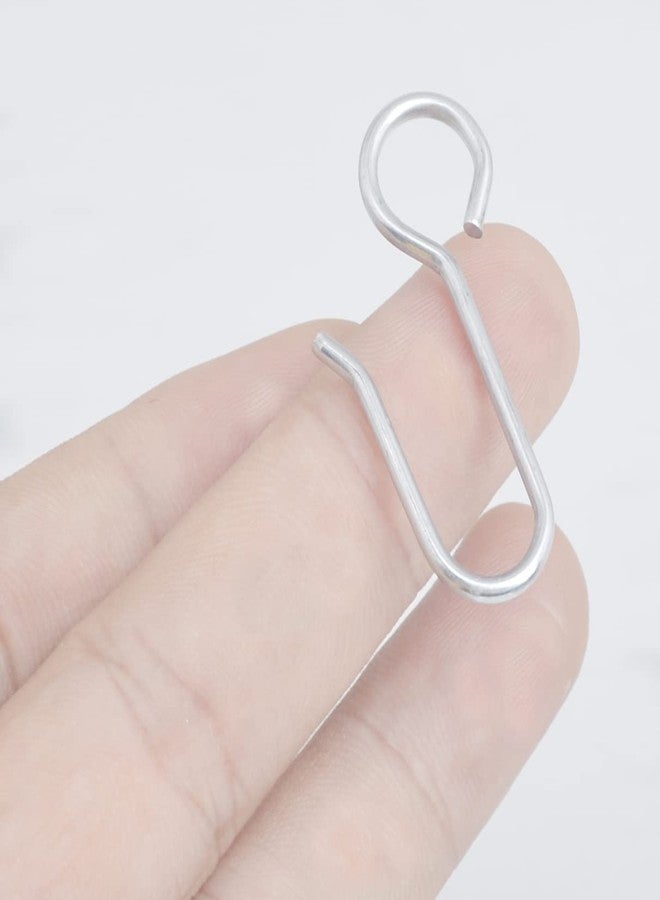 Kuasting Metal Curtain Track Hooks, 80 Pieces, Stainless Steel S Hooks for Window, Shower, Door Curtains - Image 4