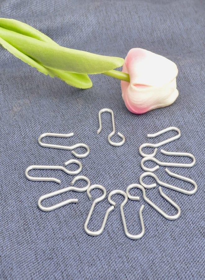 Kuasting Metal Curtain Track Hooks, 80 Pieces, Stainless Steel S Hooks for Window, Shower, Door Curtains - Image 3