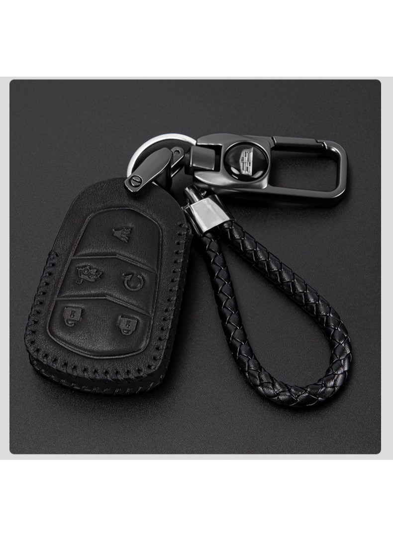 Cadillac Leather car key protective cover suitable for Cadillac key XT5 XT4 XT6 CT5 CT6 ATSL XTS car key shell case - Image 1