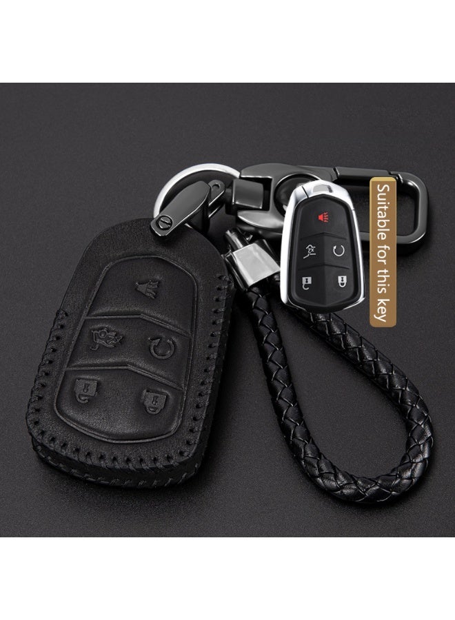 Cadillac Leather car key protective cover suitable for Cadillac key XT5 XT4 XT6 CT5 CT6 ATSL XTS car key shell case - Image 2