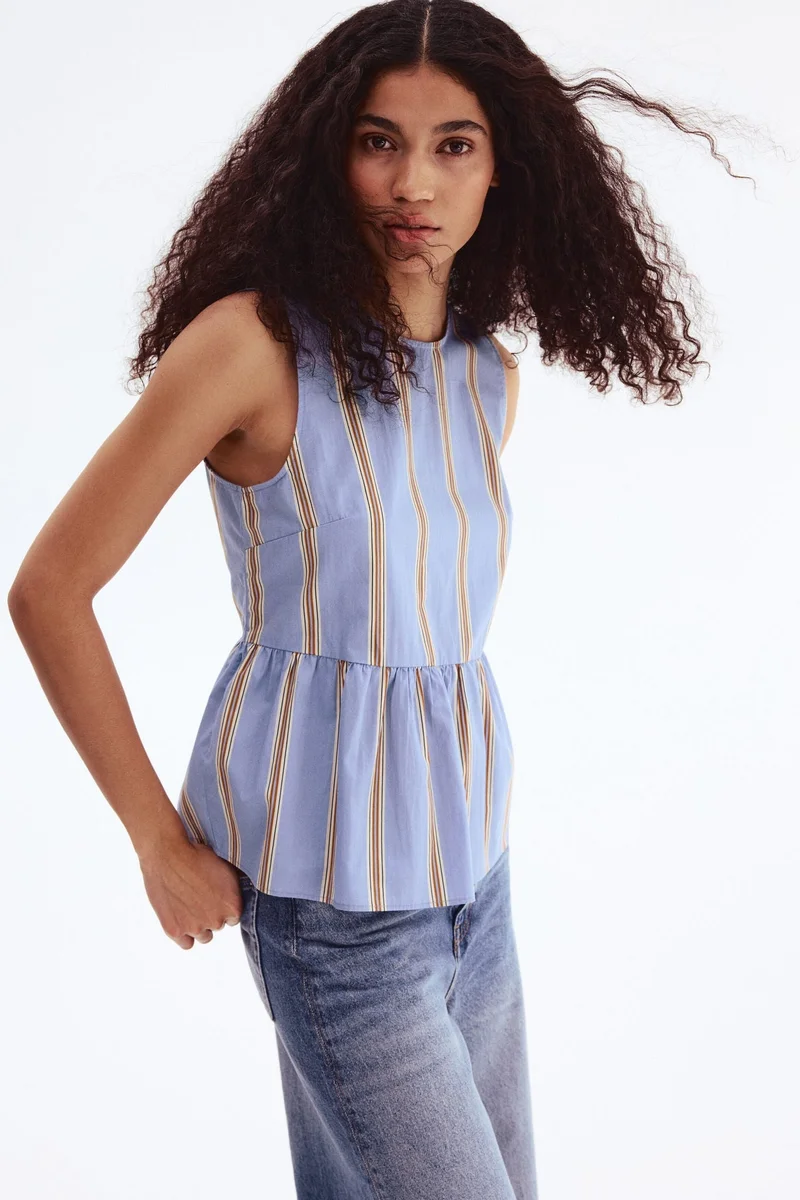 H&M Sleeveless peplum blouse
