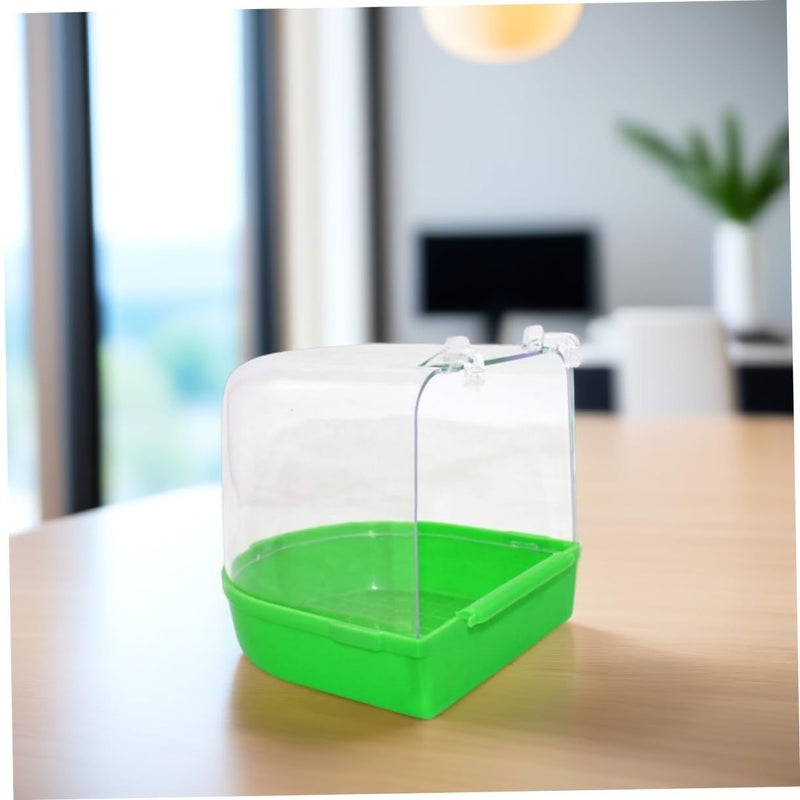Parrot Bath Tub Bird Shower Bathtub Covered Cage Pet Supply Canary Budgie Color Accessories - Image 5