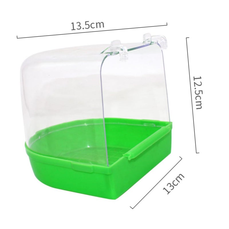 Parrot Bath Tub Bird Shower Bathtub Covered Cage Pet Supply Canary Budgie Color Accessories - Image 3