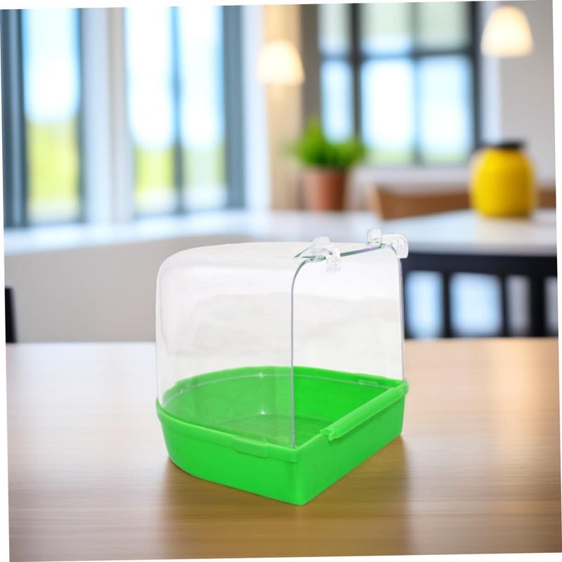 Parrot Bath Tub Bird Shower Bathtub Covered Cage Pet Supply Canary Budgie Color Accessories - Image 4