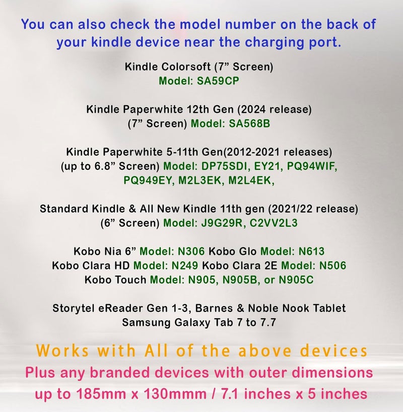 KleverCase Book Cover for Any eReader with a 6 to 6.8 Inch Screen or 7.5 to 5.1 Inches in Size. Fits Any e-Book Reader Including kobo, Nook, Kindle, Paperwhite, Sony, storytel. (History of Magic) - Image 5
