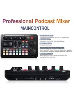 Professional LIVE Sound Card Mixer F998 and Audio Interface with DJ Mixer Effects and Voice Changer,Podcast Production Studio Equipment, Prefect for Streaming/Podcasting/Gaming - pzsku/ZA02D3224FB7822DFCDDEZ/45/_/1691338696/bdc407ac-20ea-4d3b-bb27-33497d768e78