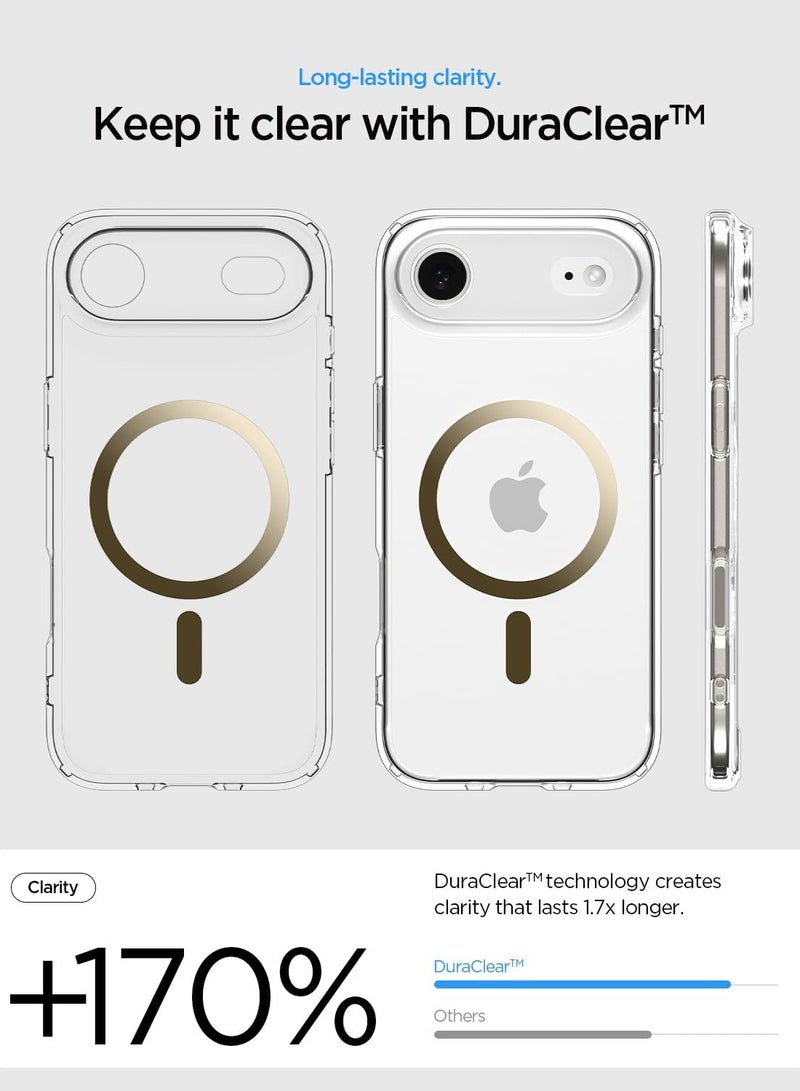 Spigen غطاء حماية Ultra Hybrid MagFit لجهاز iPhone 17 Air مع MagSafe (2025) - ذهبي شفاف - Image 4