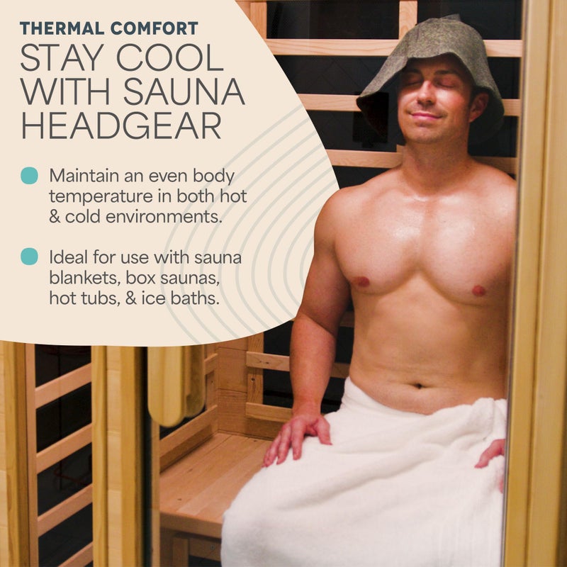 LifePro Wool Sauna Hat - Traditional Russian Banya Hat for Men and Women, Indoor and Infrared Sauna Accessories, Protects from Overheating & Hair Damage, Felt Wool Cap - Image 5