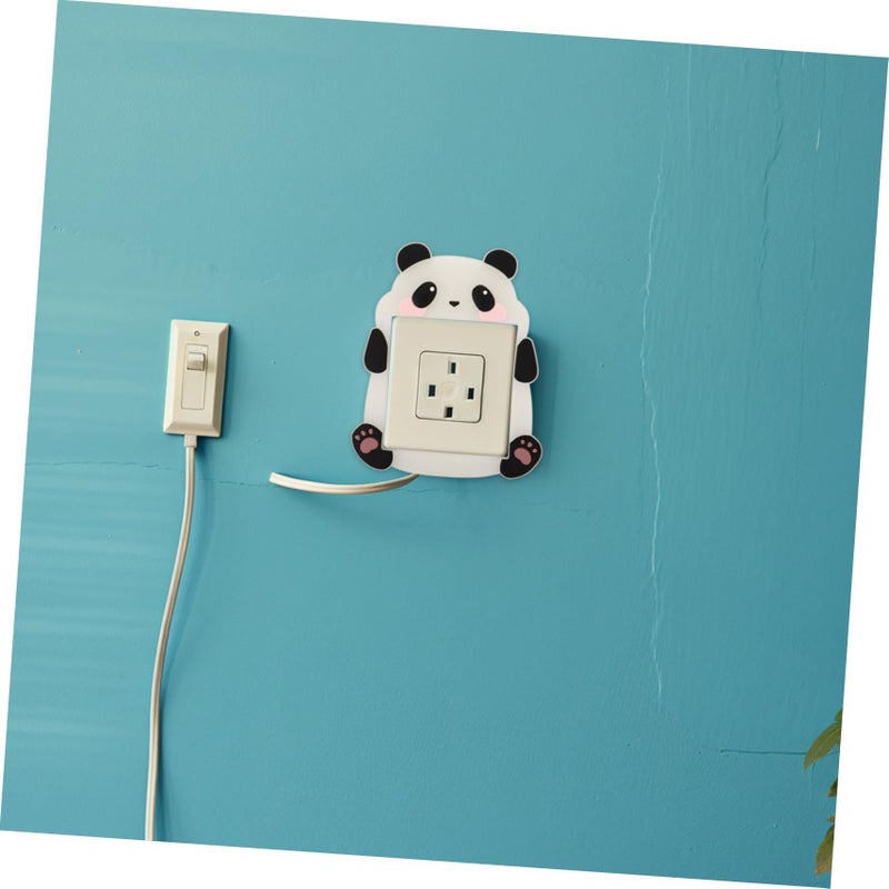 Milisten Cute Panda Light Switch Decal Removable Wall Socket Sticker For Bedroom Living Room Kitchen Decoration - Image 5