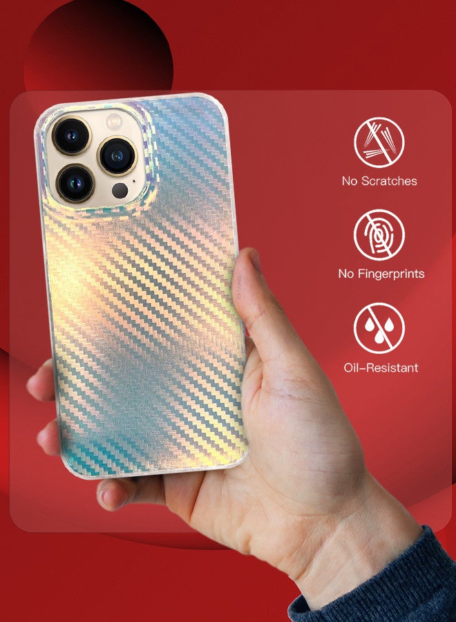 CATANES iPhone 13 Pro Holographic Abstract Art Case Cover Gradient Rainbow Color Effect Aesthetic Painting Geometric Pattern Back Cover  - Image 2
