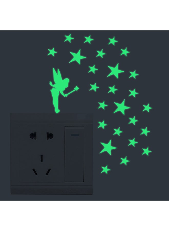 Voberry New Switch Cartoon Diy Wall Sticker Light Fluorescent Decoration Your Room Green 13X8cm - Image 3