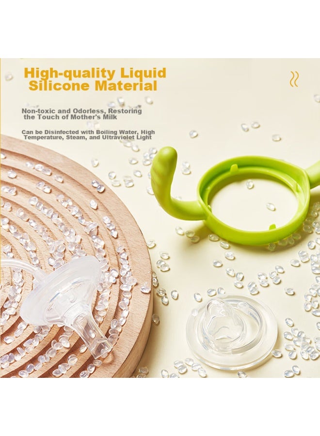 Cookss Bottle Straw Accessory, Suitable For Pigeon Bottles, Wide Neck Handle, Nipple Converter, Duck Bill, Instant Gravity Change - Image 2
