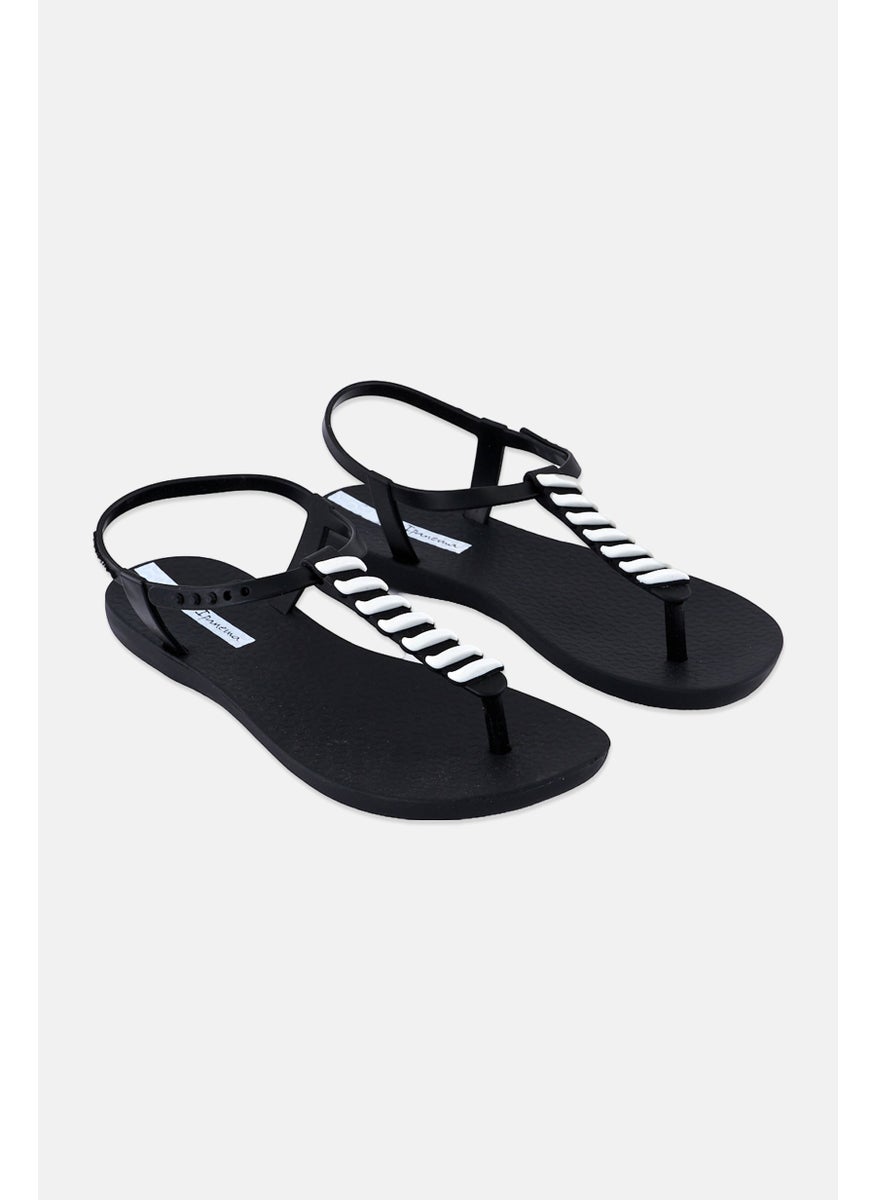 Ipanema Women Adjustable Buckle Fashion Sandals, Black  - Image 1