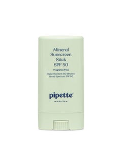 pipette Baby Mineral Sunscreen Stick Spf 50 Broad Spectrum Sunblock With Nonnano Zinc Oxide Water Resistant Uvb/Uva Sun Protection For Kids & Sensitive Skin Travel Size 0.6 Oz  - Image 1