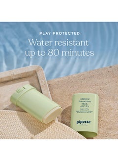pipette Baby Mineral Sunscreen Stick Spf 50 Broad Spectrum Sunblock With Nonnano Zinc Oxide Water Resistant Uvb/Uva Sun Protection For Kids & Sensitive Skin Travel Size 0.6 Oz  - Image 3