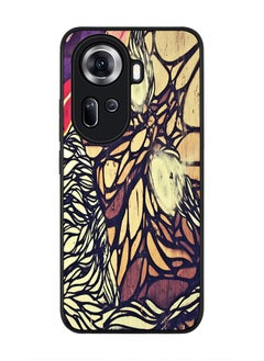 Stylizedd Rugged Black Edge Case for Oppo Reno11, Slim fit Soft Case Flexible Rubber Edges Anti Drop TPU Gel Thin Cover -  Wise Graffitti  - Image 1
