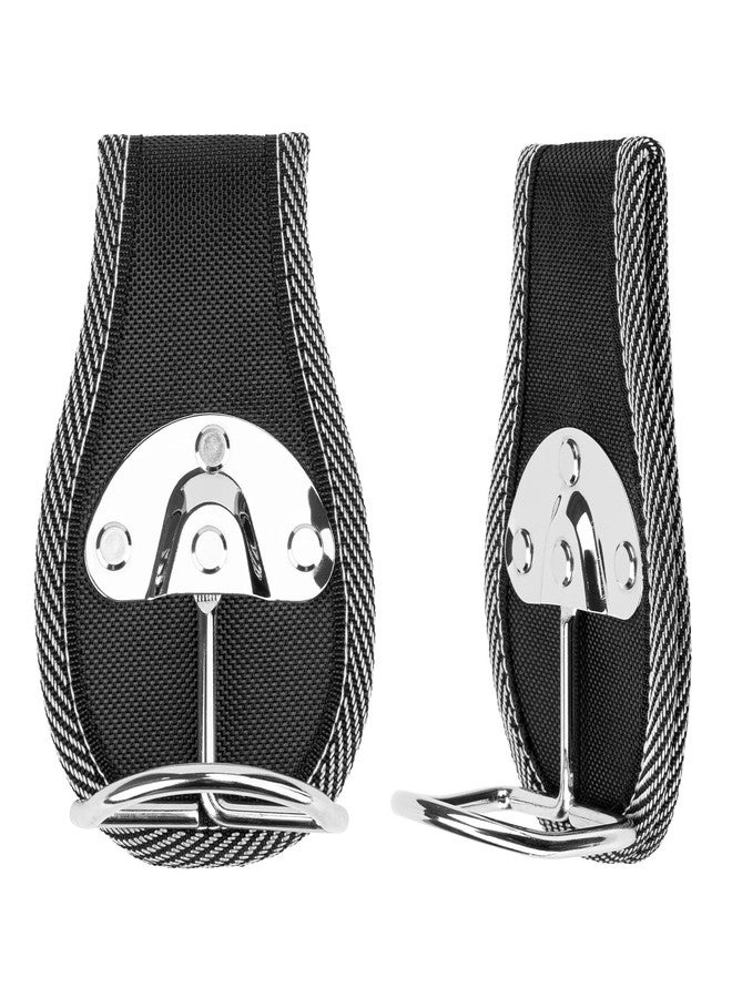 لينكيديا حامل حزام مطرقة من Linkidea، قطعتان، حامل مطرقة بحلقة فولاذية شديدة التحمل، جراب حزام أداة يحمل مطرقة أو فأسًا أو مفتاح ربط (أسود) - Image 1