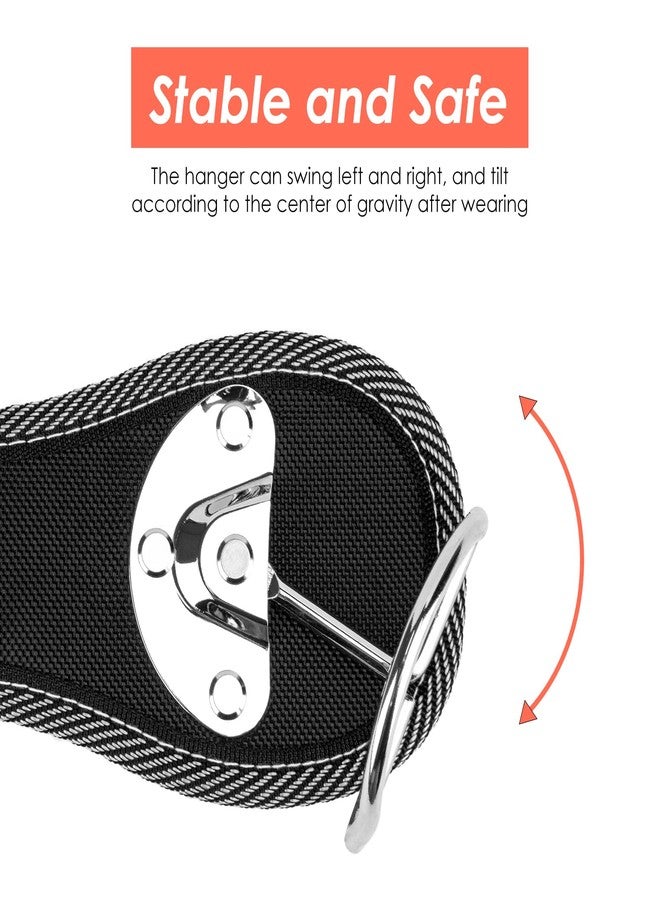 لينكيديا حامل حزام مطرقة من Linkidea، قطعتان، حامل مطرقة بحلقة فولاذية شديدة التحمل، جراب حزام أداة يحمل مطرقة أو فأسًا أو مفتاح ربط (أسود) - Image 4