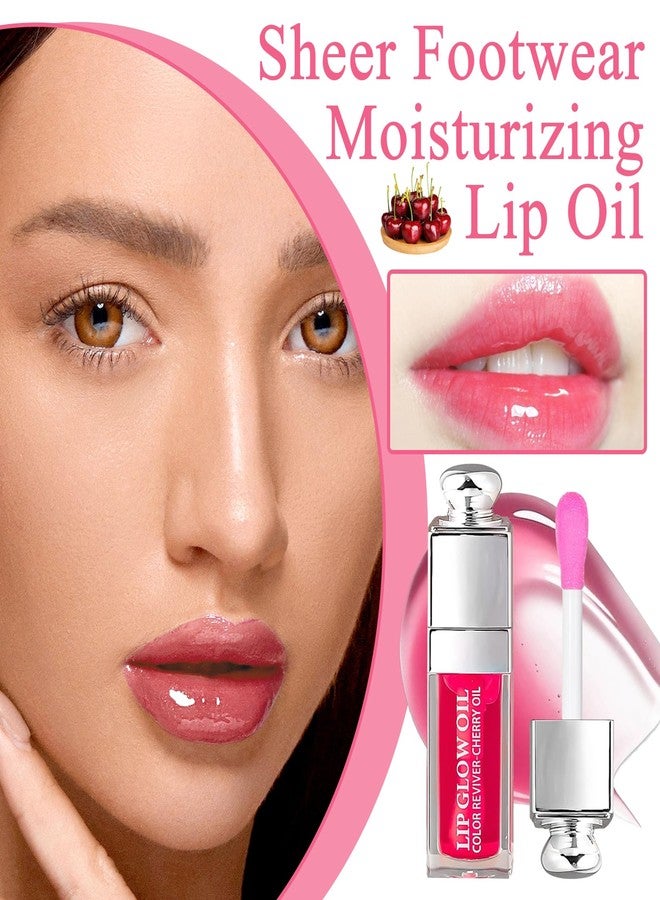 PPPanYiDi 2Pcs Hydrating Lip Oil, Plumping Lip Gloss,Glossy Refreshing Long Lasting Moisturizing Tinted Lip Glow Oil for Lip Care,Hydrating No-Sticky Lip Stain Balm for Women - Image 2