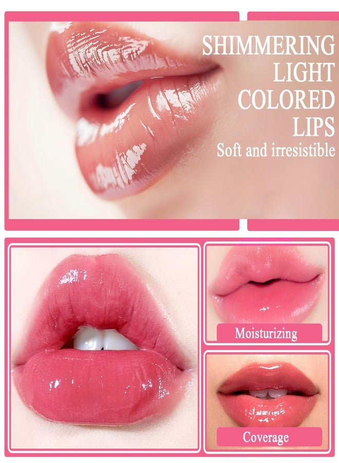 PPPanYiDi 2Pcs Hydrating Lip Oil, Plumping Lip Gloss,Glossy Refreshing Long Lasting Moisturizing Tinted Lip Glow Oil for Lip Care,Hydrating No-Sticky Lip Stain Balm for Women - Image 3