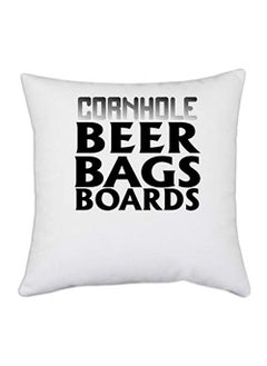 UDNAG UDNAG White Polyester Beer Cornhole Beer Bags Boards Pillow Cover 16 Inch X 16 Inch 