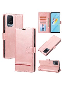 HuHa Case Cover For OPPO A56 5G / A54 4G Classic Wallet Flip Leather Phone Case Pink 