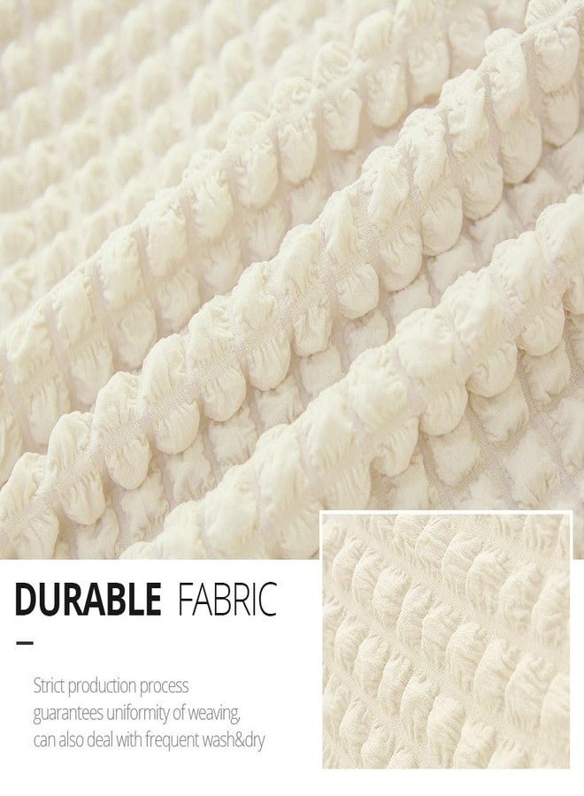 NICEEC Sofa Slipcovers Beige Couch Covers Washable Stretch Fitted Sofa Cover for 3 Cushion Couch Universal 3 Seat slipcover Durable Furniture Protector with Skirt Country Style - Image 5