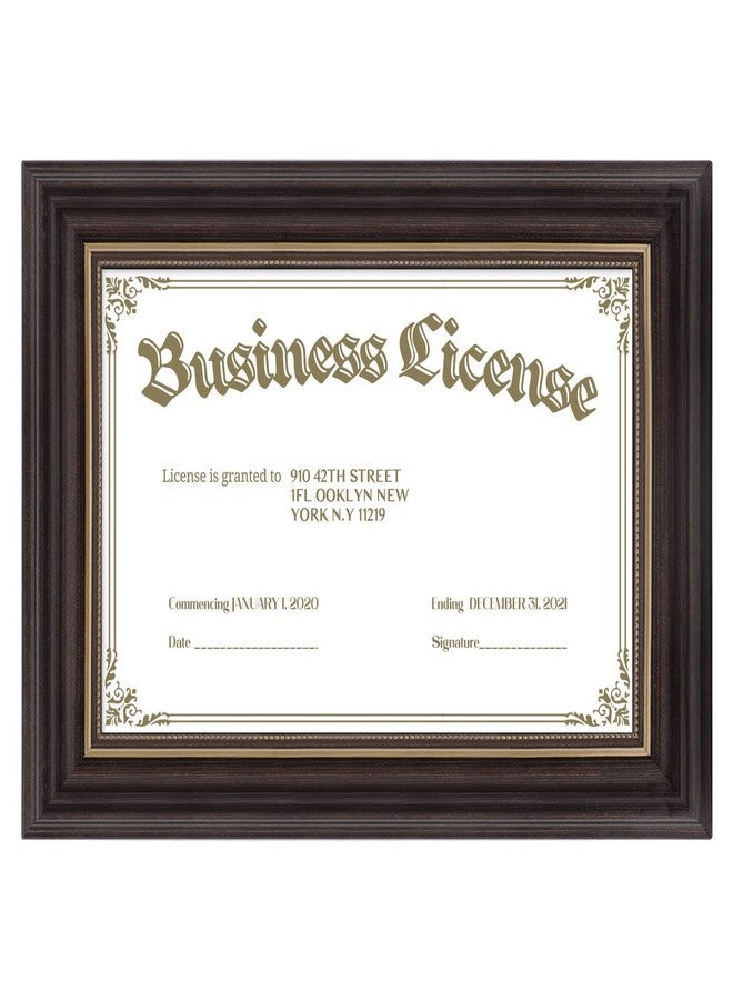 أوير إطار مستندات AUEAR، مقاس 5.5 × 8.5 بوصة، مناسب لرخصة العمل/شهادة الضرائب بمقاس 5.5 × 8.5 بوصة، حامل للطاولة وخطاف للتعليق على الحائط (بني داكن، عبوة واحدة) - Image 1