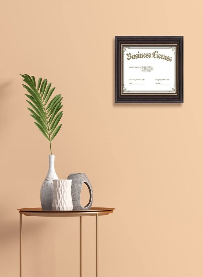 أوير إطار مستندات AUEAR، مقاس 5.5 × 8.5 بوصة، مناسب لرخصة العمل/شهادة الضرائب بمقاس 5.5 × 8.5 بوصة، حامل للطاولة وخطاف للتعليق على الحائط (بني داكن، عبوة واحدة) - Image 2