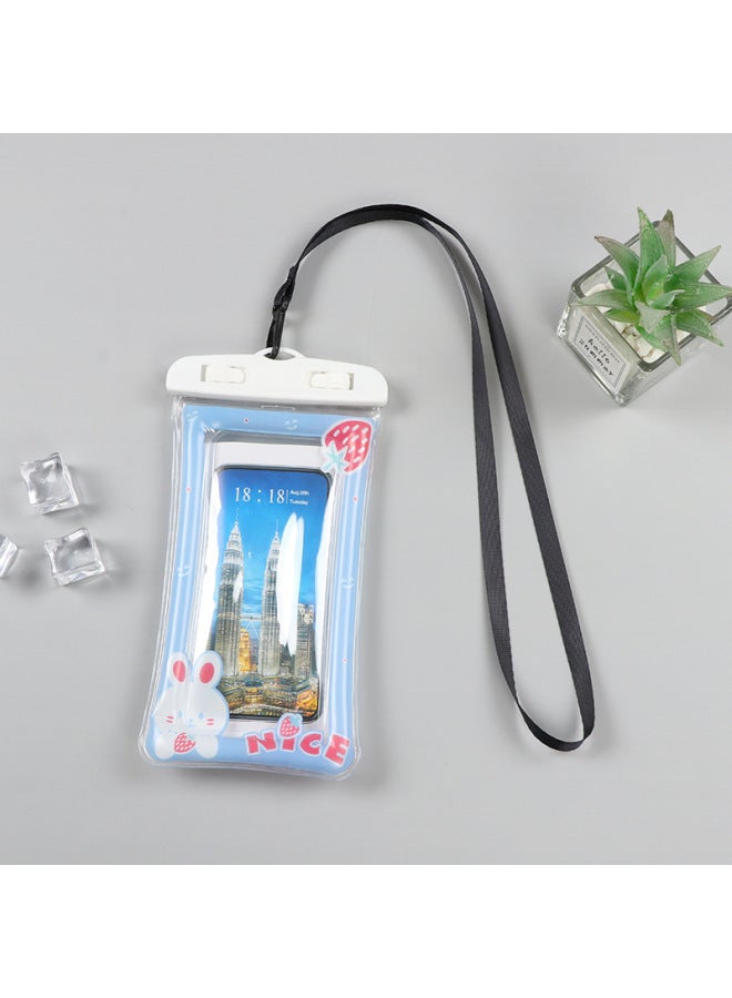 general PVC Mobile Phone Waterproof Bag Drifting Swimming Mobile Phone Bag Waterproof Underwater Photo Airbag Mobile Phone Waterproof Bag Wholesale-Color:Strawberry Rabbit 】 - Image 1