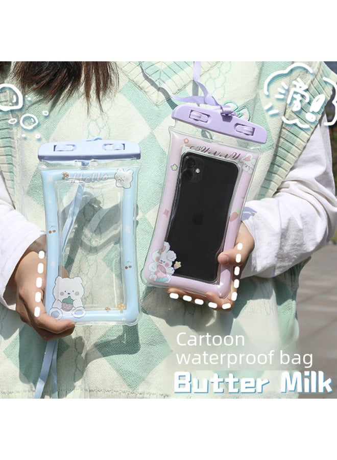 general PVC Mobile Phone Waterproof Bag Drifting Swimming Mobile Phone Bag Waterproof Underwater Photo Airbag Mobile Phone Waterproof Bag Wholesale-Color:Strawberry Rabbit 】 - Image 4