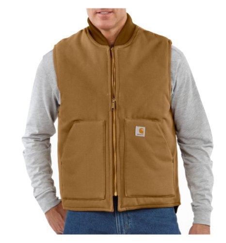 Carhartt Mens Arctic-Quilt Lined Duck (Big & Tall) Outerwear Vests, Brown, 5X-Large US - Image 1
