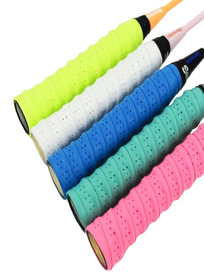 Senston New Racket Grip Anti Slip Perforated Super Absorbent Tennis Overgrip Badminton Overgrip Pickleball Overgrip 5 Pack. - Image 1