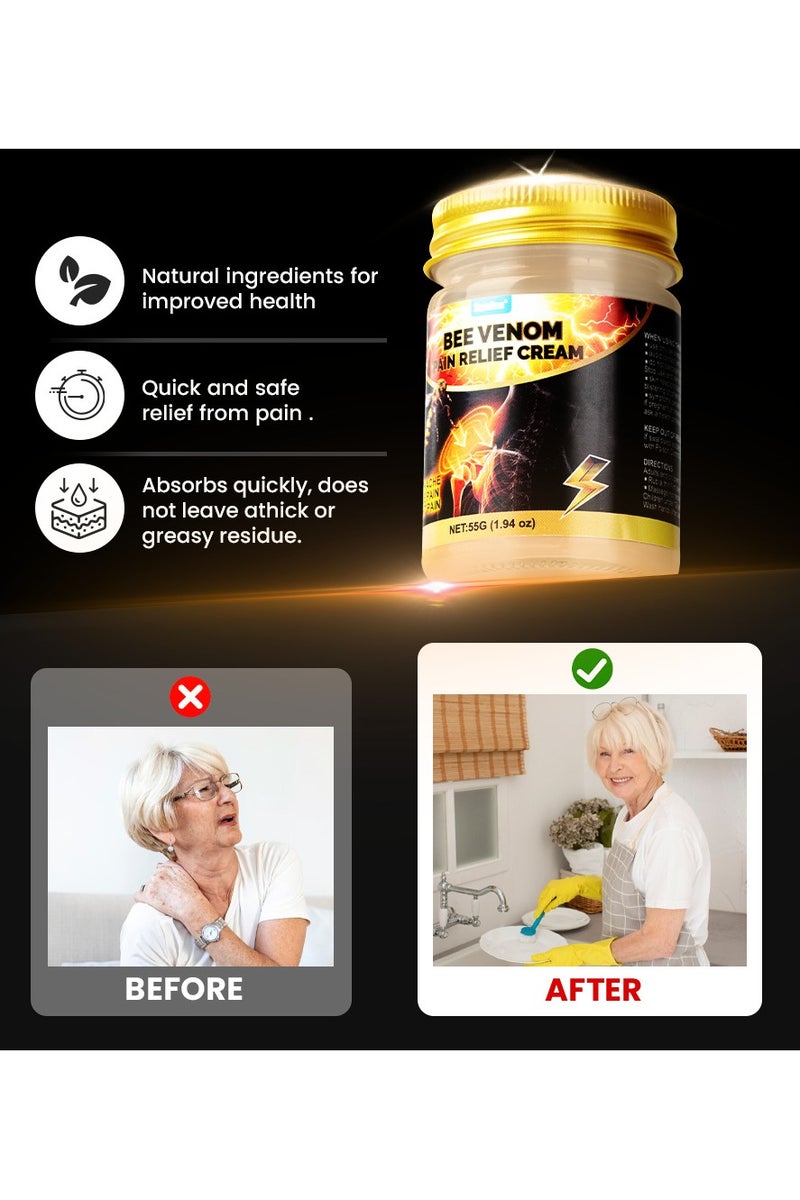 سوميفون كريم تخفيف الآلام من سم النحل ، تسكين آلام الاختراق المستمر والعميق ، مكونات طبيعية لتحسين الصحة - Image 3