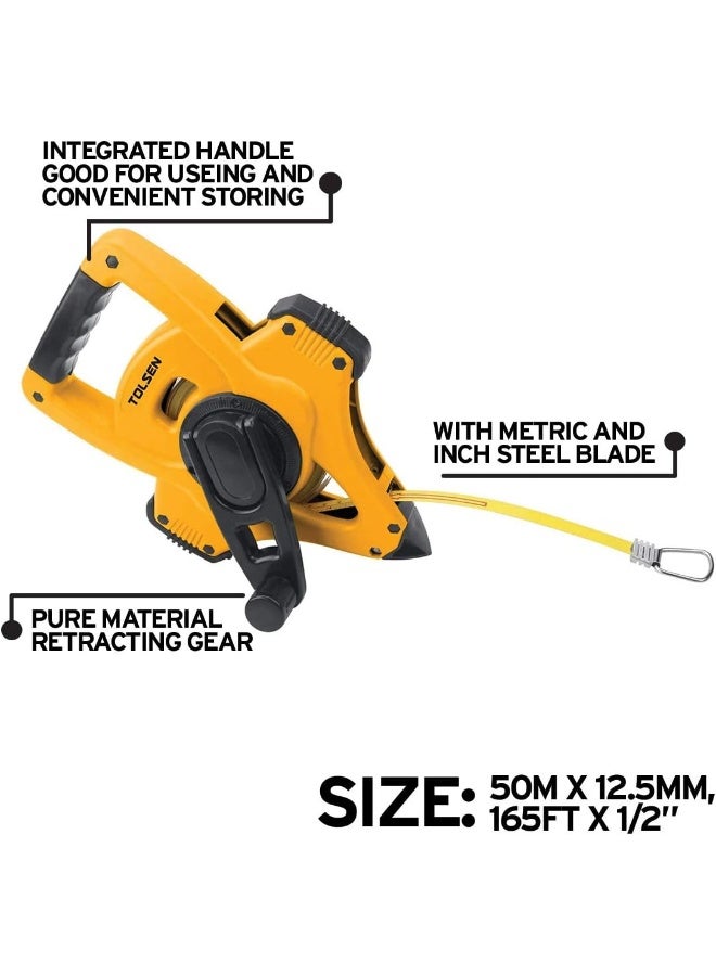 Tolsen - Steel Measuring Tape(Industrial), 50M X 12.5Mm (165Ft X 1/2") - Image 2