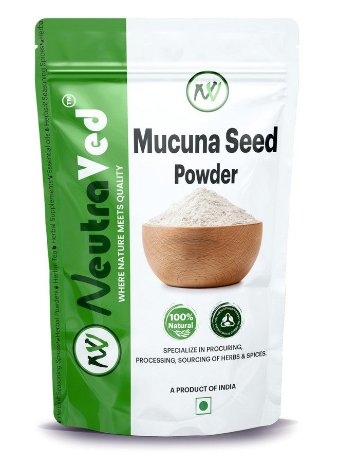 NeutraVed Kaunch Beej Powder, Konch Seed (200 Grams), Kala Koch ke Beej, Mucuna Pruriens, Velvet Beans, Kapikachhu, Cowitch, Cowhage- 200 Gm - Image 1