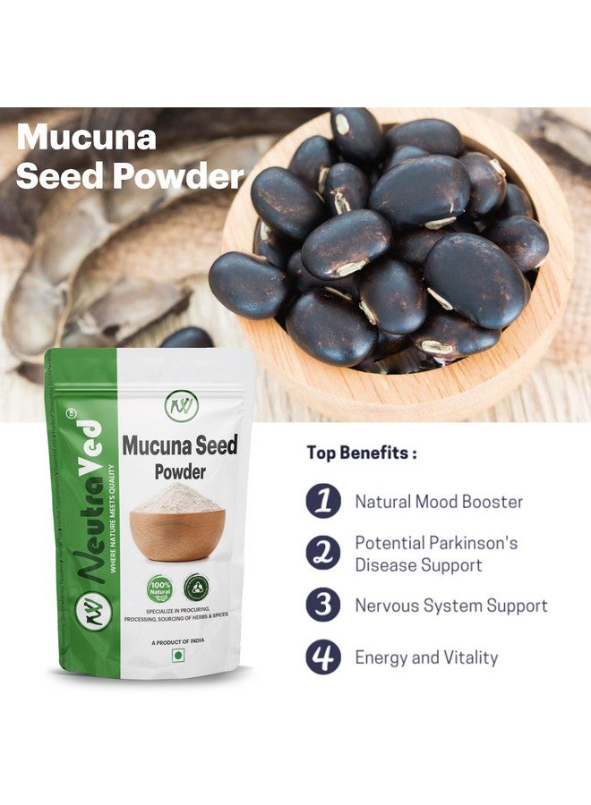 NeutraVed Kaunch Beej Powder, Konch Seed (200 Grams), Kala Koch ke Beej, Mucuna Pruriens, Velvet Beans, Kapikachhu, Cowitch, Cowhage- 200 Gm - Image 5
