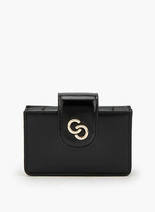 Card Holder With Metallic Accent